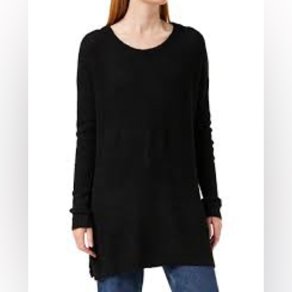 Madewell - Black Knit Scoop Neck Long Sleeve Pullover Sweater Size Medium